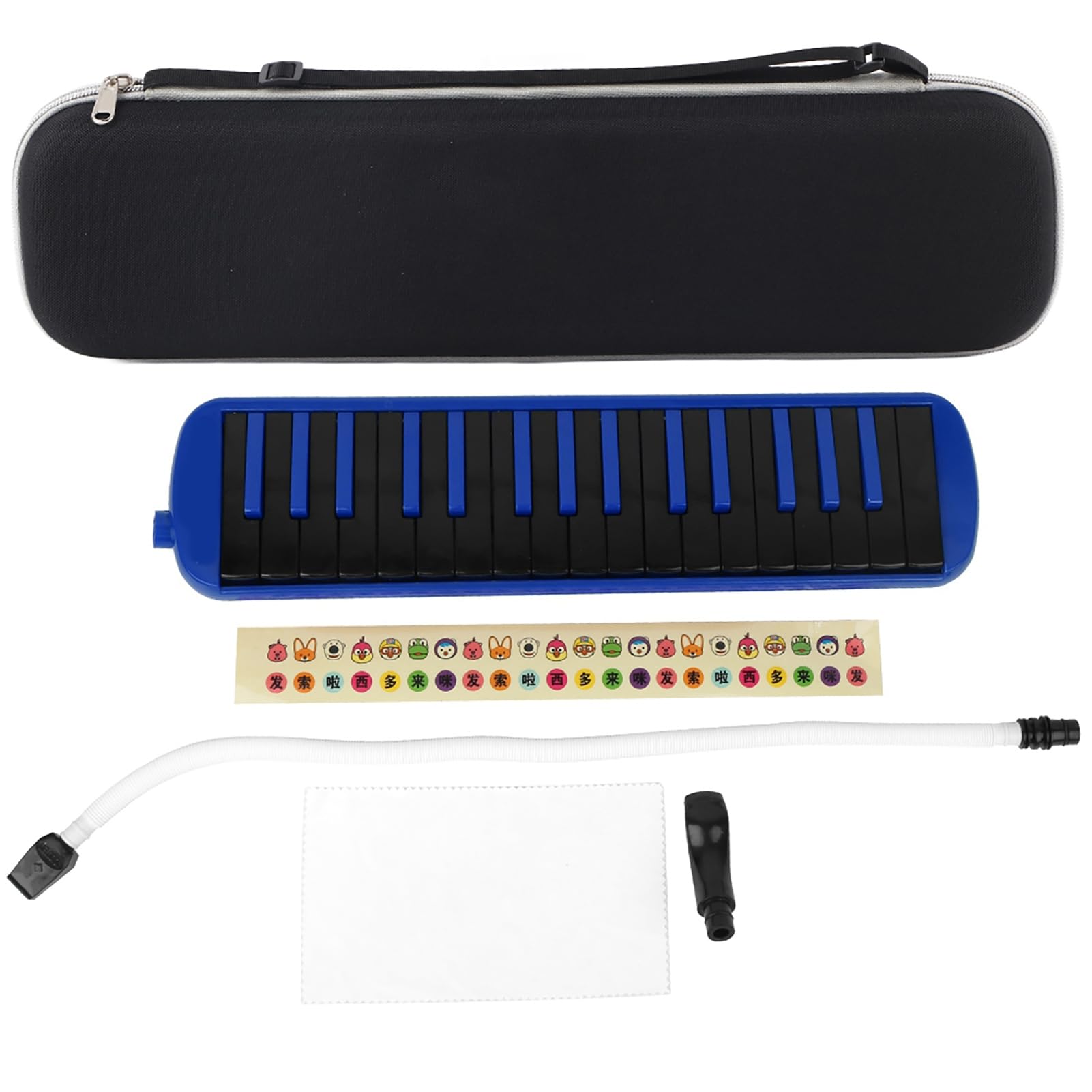 Melodica - Strumento musicale a a 32 tasti, design ergonomico, borsa da allenamento per principianti F32s (blu)