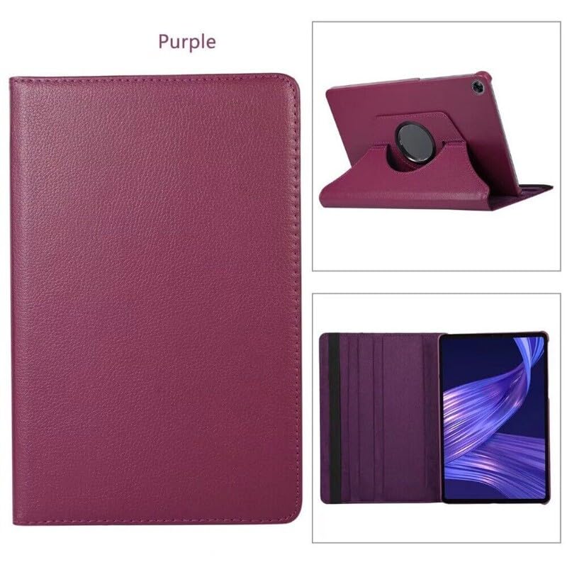 Coque Samsung Galaxy Tab A11 rotative violette anti-choc pour écran
