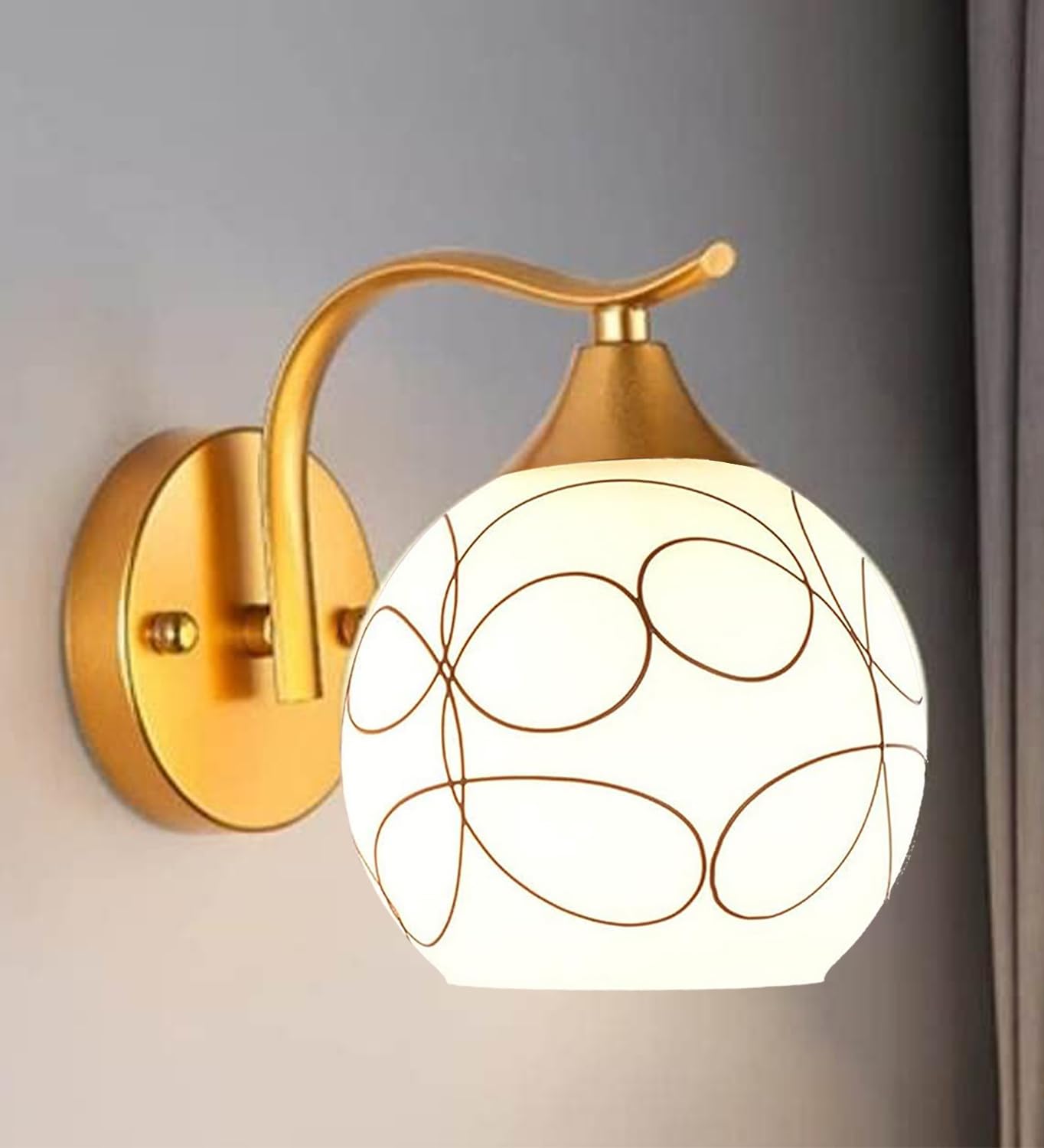 BrightLyt Up-Down Side Wall Light for Home Decoration, Wall Lights for Bedroom, Living Room, Bedsides, Offices and Restaurants (Golden)