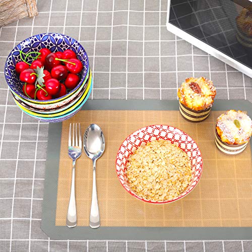 Deecoo 6 Pack 24 Oz Premium Porcelain Bowls Set, Cereal Bowls, Ceramic Bowls For Soup, Salad, Pasta, Rice, Large Capacity Ramen Bowls, Heat And Cold Resistant, Microwave And Dishwasher Safe Bowls #TOP6