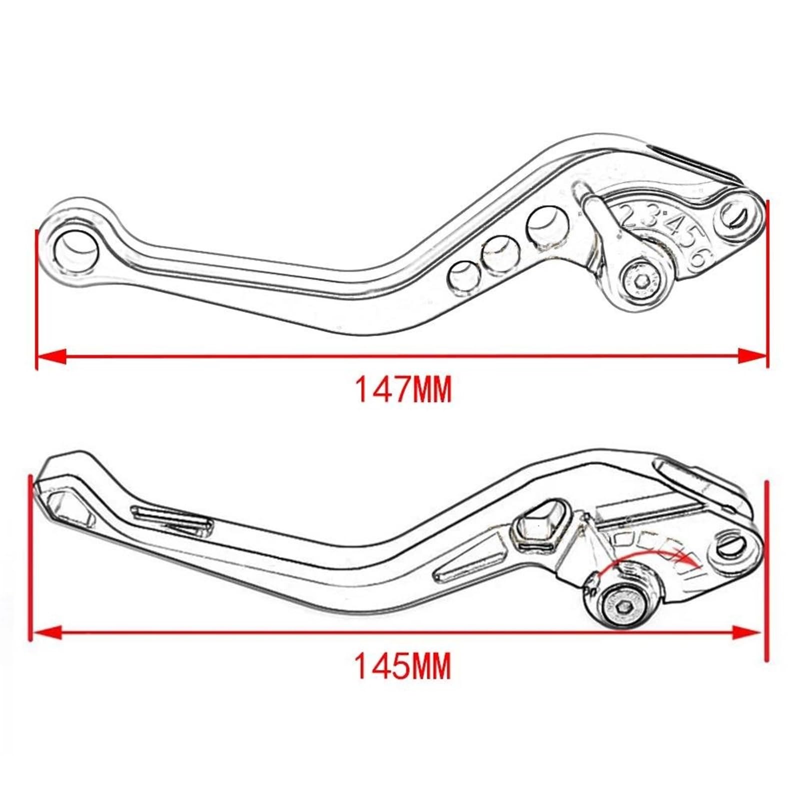 Leviers de frein Pour CBF600S CBF 600S 2004 CBF600 SA 2006 2007 Moto CNC Poignée Réglable Leviers D'embrayage De Frein Courts (Color : 13 B)