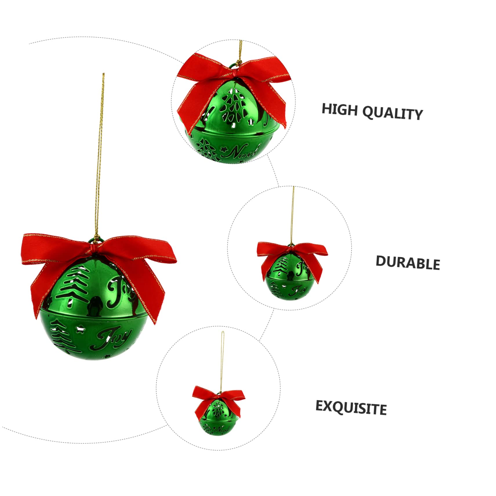 IMIKEYA 12pezzi Campanelle Natalizie Pendenti Decorazioni Sospese per Albero di Natale Ornamenti Allungati