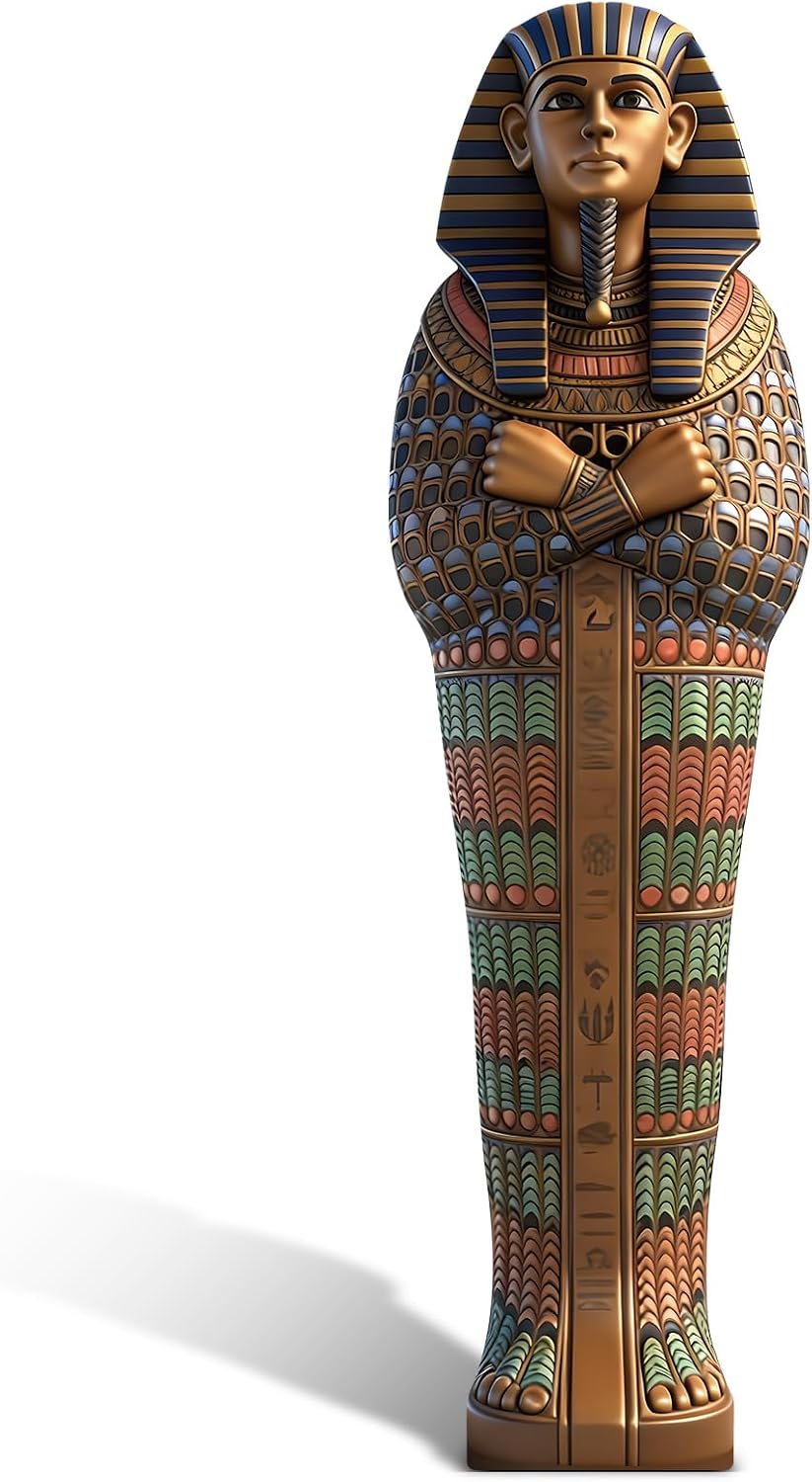 4.8 Ft Pyramid Cardboard Cutout Life Size Egyptian Pyramid Standee Ancient Egypt Stand Up Backdrop Props for Party Events Decoration Indoor Outdoor Classroom Museum Exhibit Photo Booth