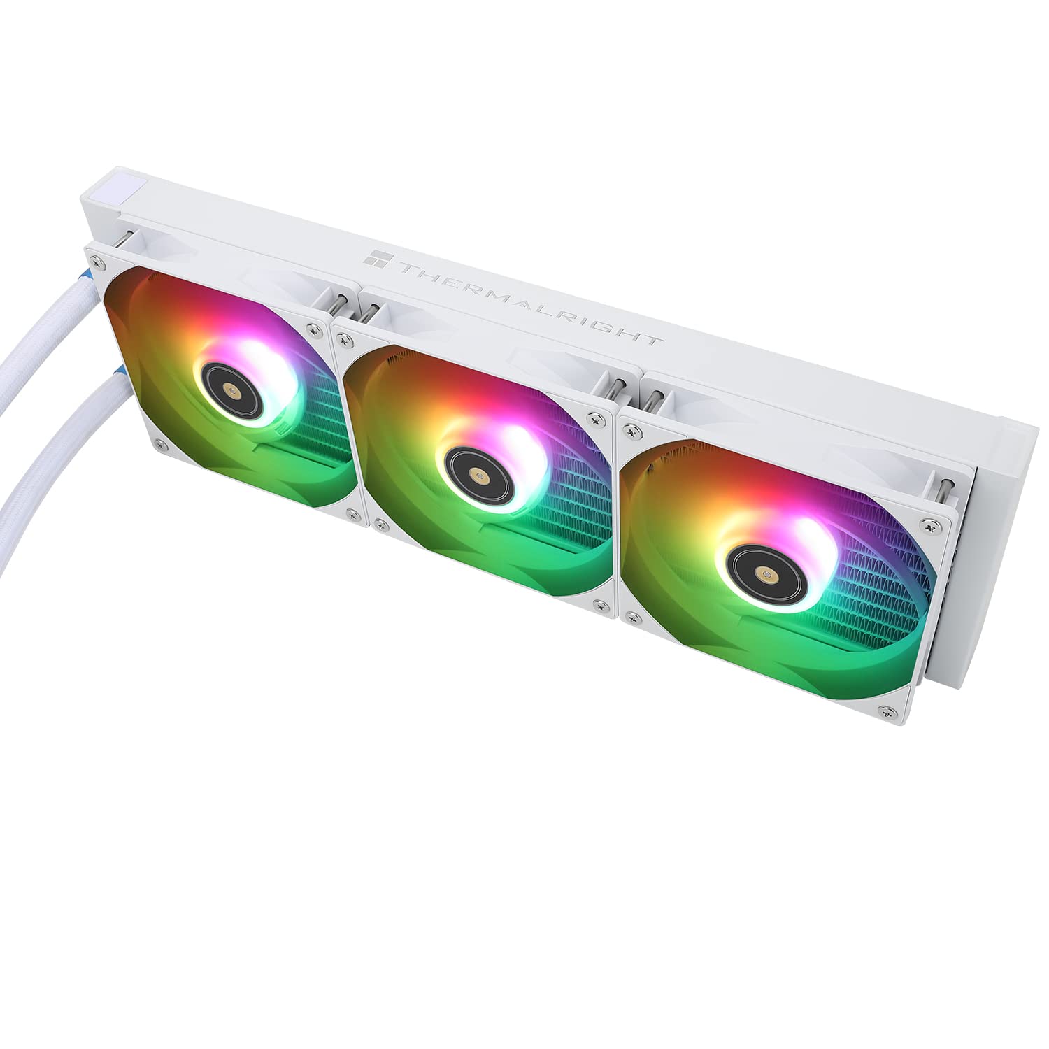 Thermalright Frozen Prism 360 White ARGB, Enfriador de agua líquida para CPU con ventilador PWM ARGB de 120 mm, Enfriador de agua para ordenador compatible con AM4/AM5, Intel 1700/1851/1150/1151/1200