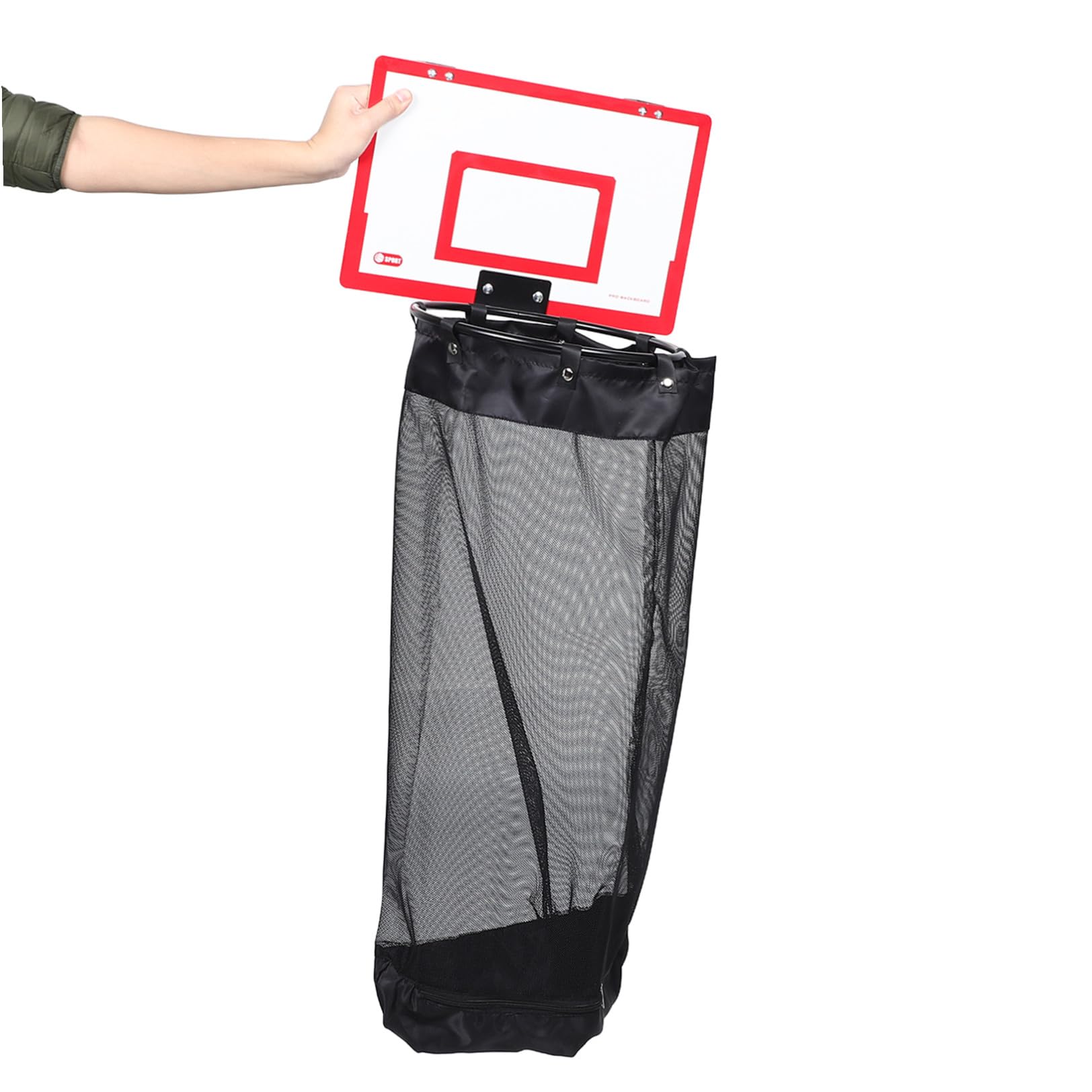 Healeved Wäschekorb Basketballkorb zum Aufhängen Faltbarer Wäschesack aus Netzgewebe mit Türhaken Platzsparend für Kinderzimmer Badezimmer und Studentenwohnheim