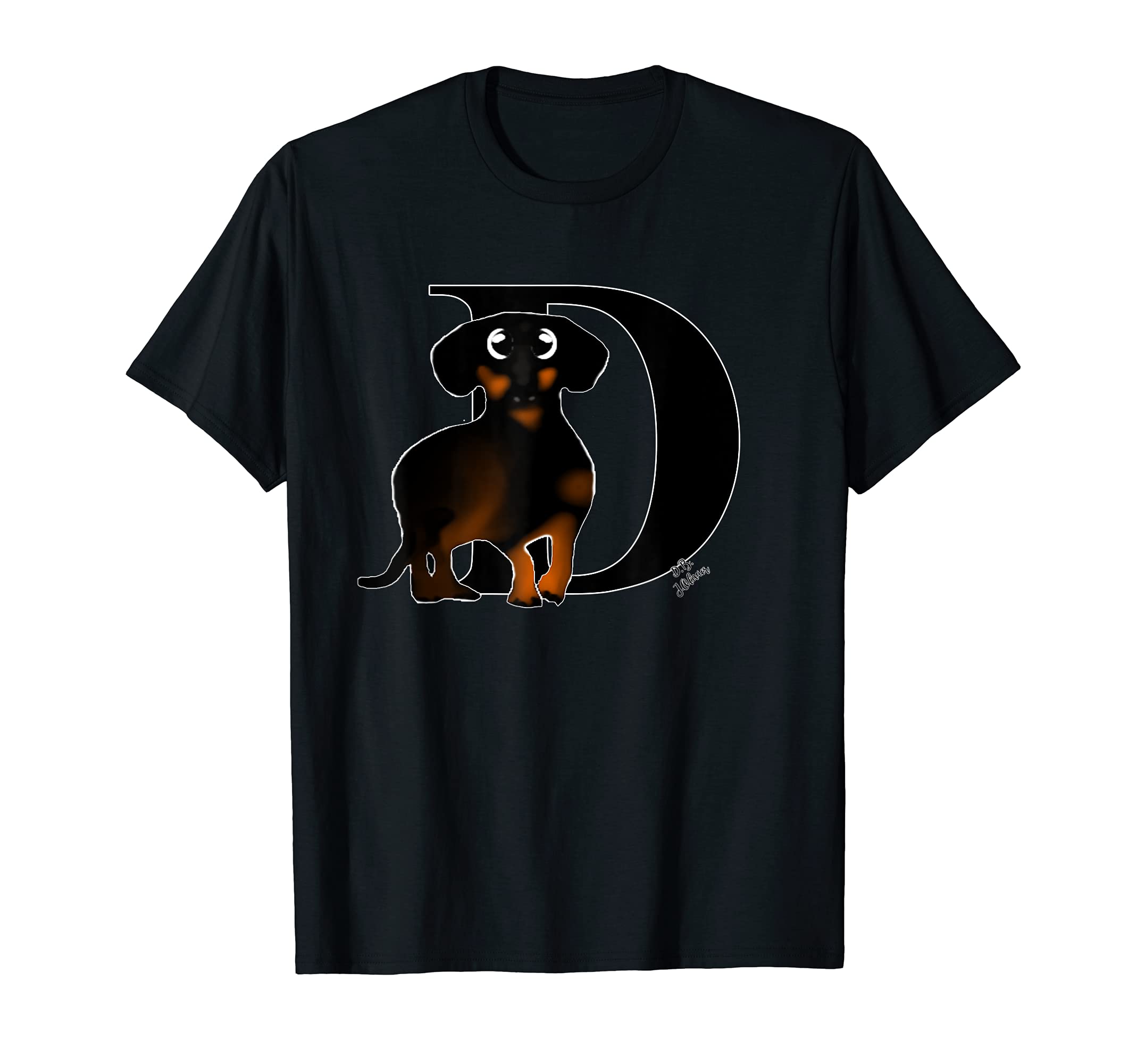 Dachshund outfit cute dog Alphabet Dachshund T-Shirt