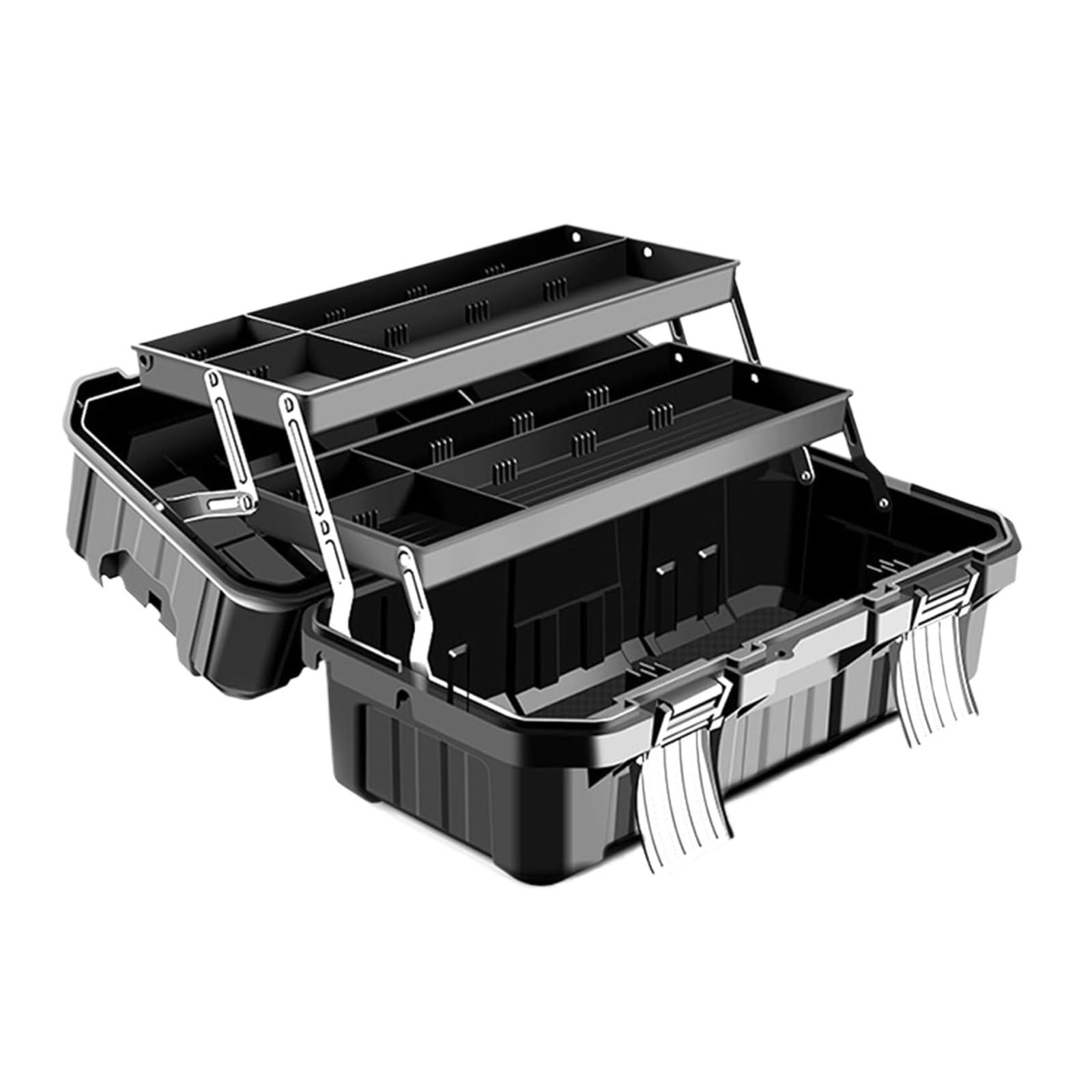 Boîte à outils métallique 53,3 cm robuste avec plateau et séparateur