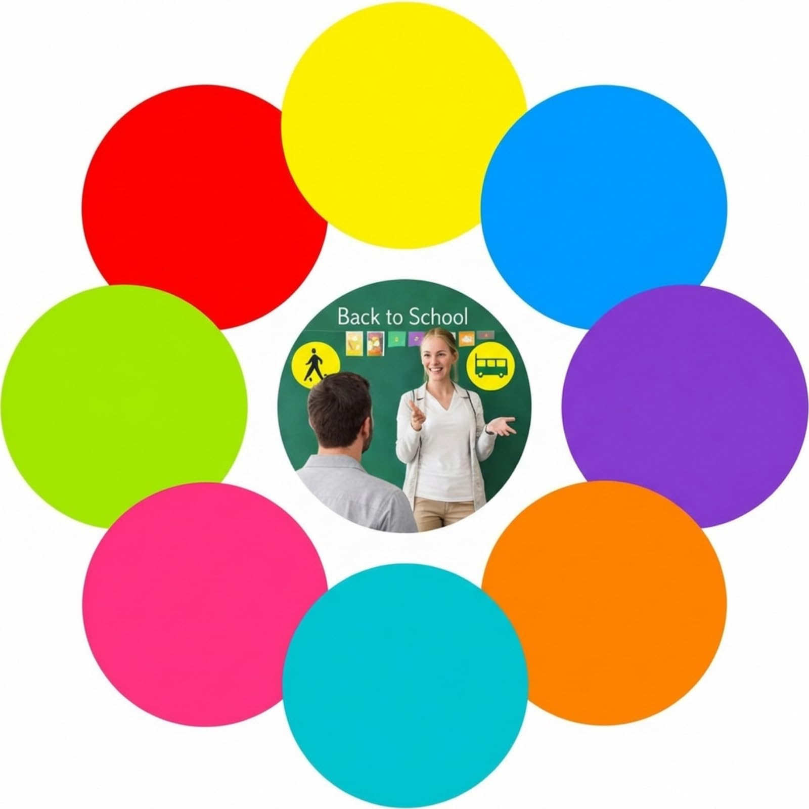 Autocollant mural effaçable à sec en vinyle adhésif sans trace pour tableau blanc nomade - 8