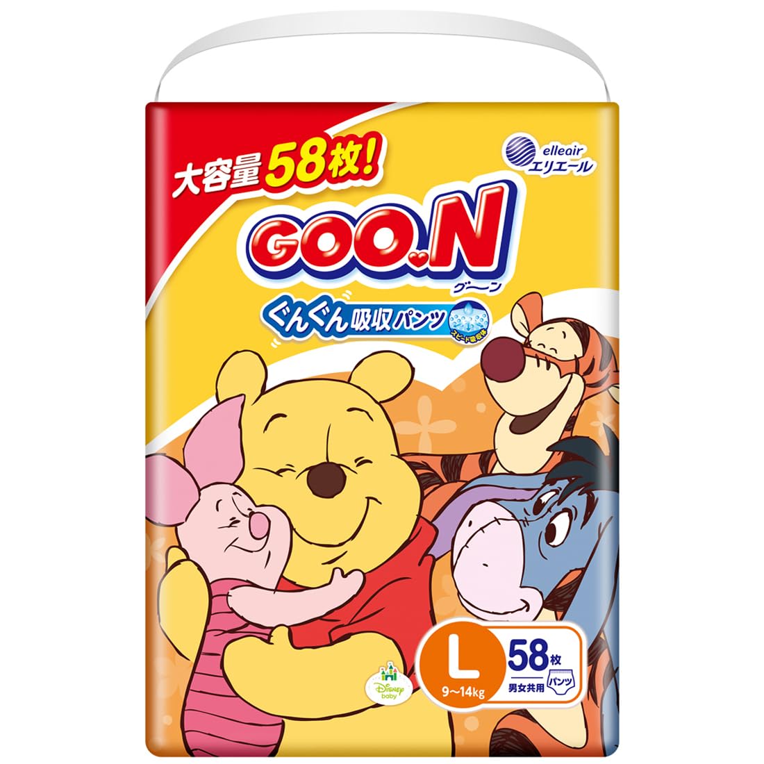 グーン Lサイズ ぐんぐん吸収パンツ おむつ 58枚