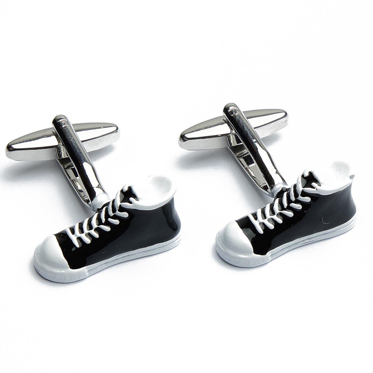 Boutons de manchette - Chaussures Gympe Chaussures d'athlétisme Blanc Noir