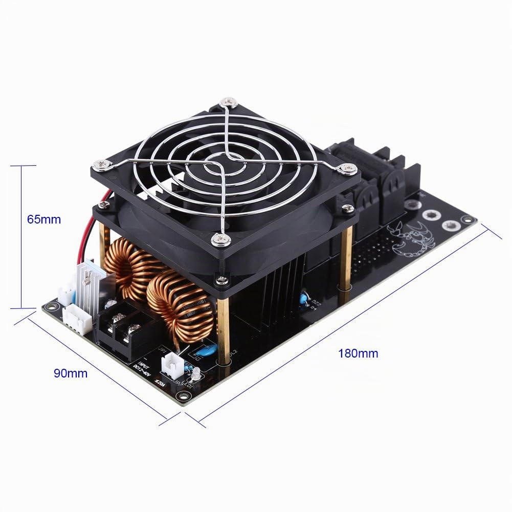 Module Chauffant à Induction DC 12V-36V 1000W Driver ZVS Bobine Flyback avec Ventilateur Tube de Cuivre