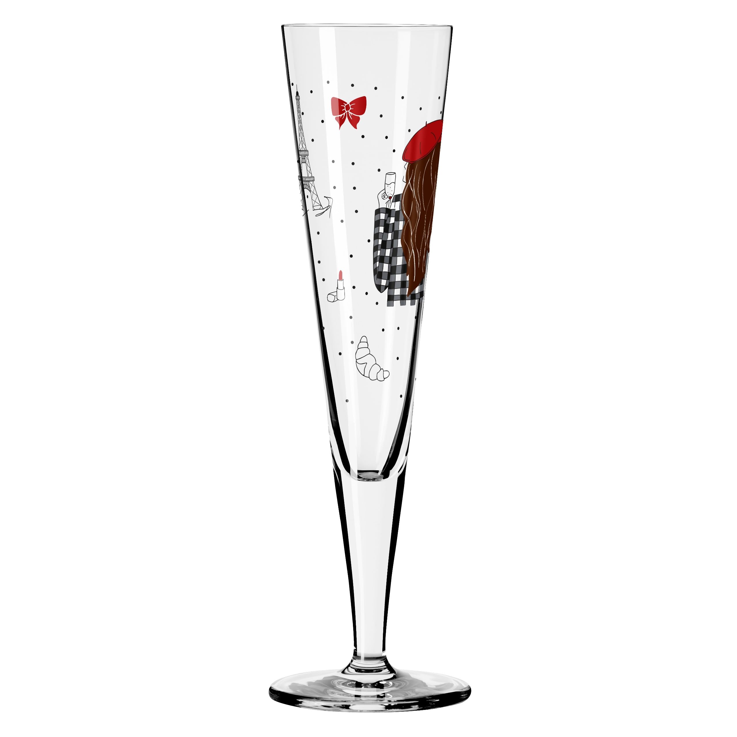 RITZENHOFF 1072005 Champagnerglas 200 ml - Paris Edition - Champusflöte Designerstück, bunt - Made in Germany