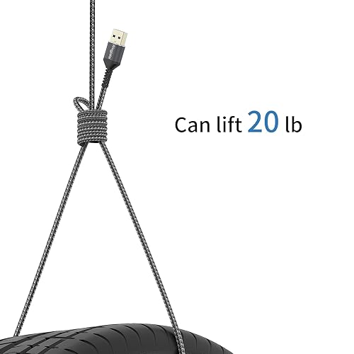 Miniatura 5 de Cable de extensión USB 3.0 de 4 pies tipo A macho a hembra, cable de extensión USB de múltiples puertos compatible con impresora, teclado, unidad