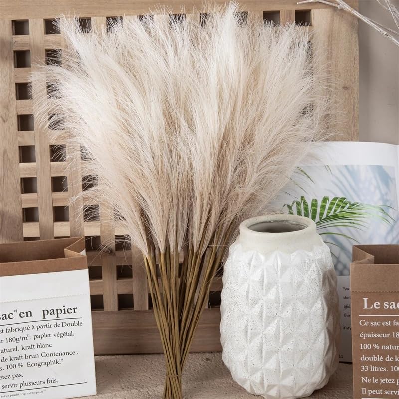 Pampas Grass Large 55cm Artificial Pompous Flower 10pcs miniatura 2