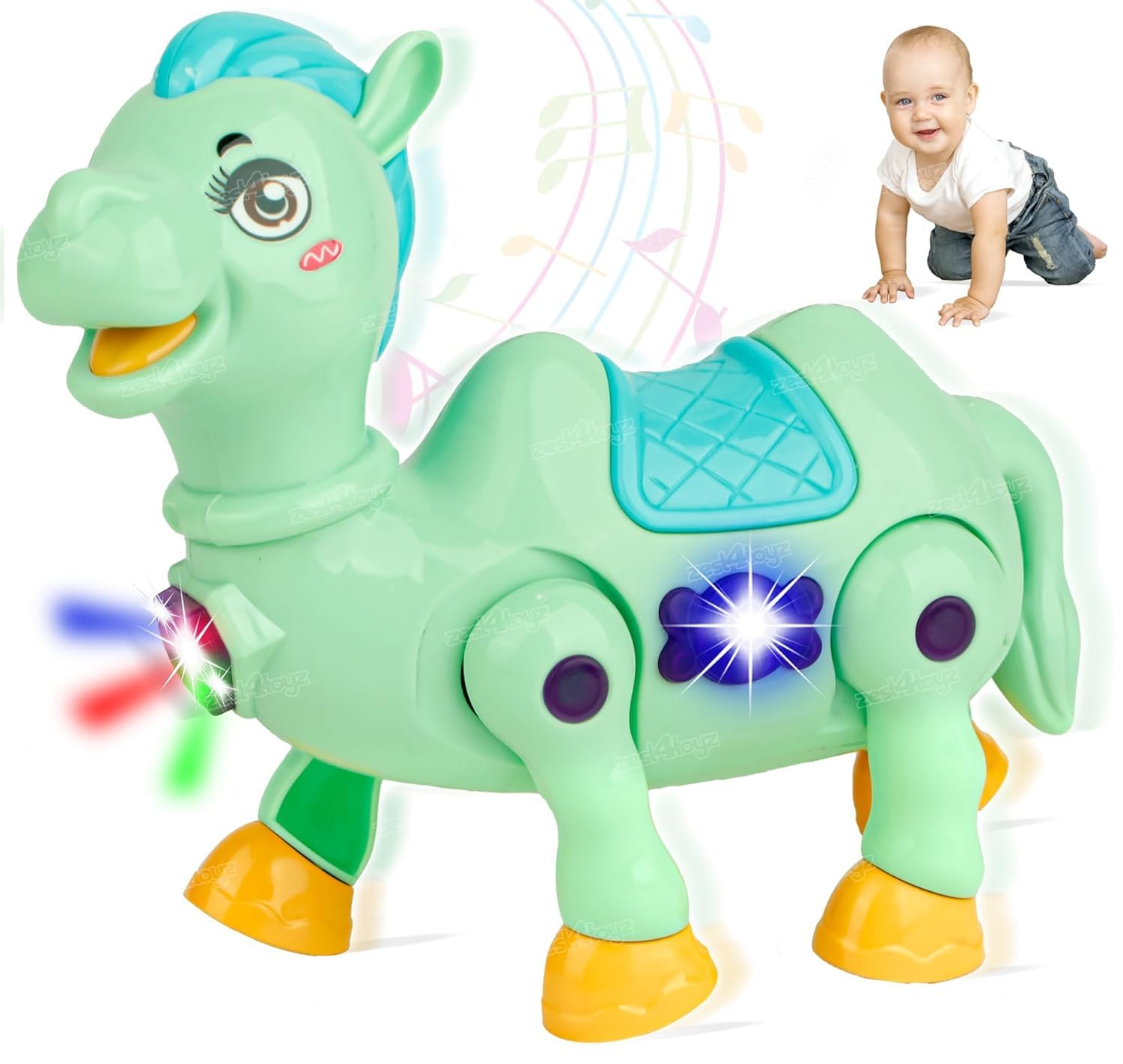 KABY Electric Cute Camel with Sound & LED Lights – Fun Interactive Toy for Kids” (Green)-image-20
