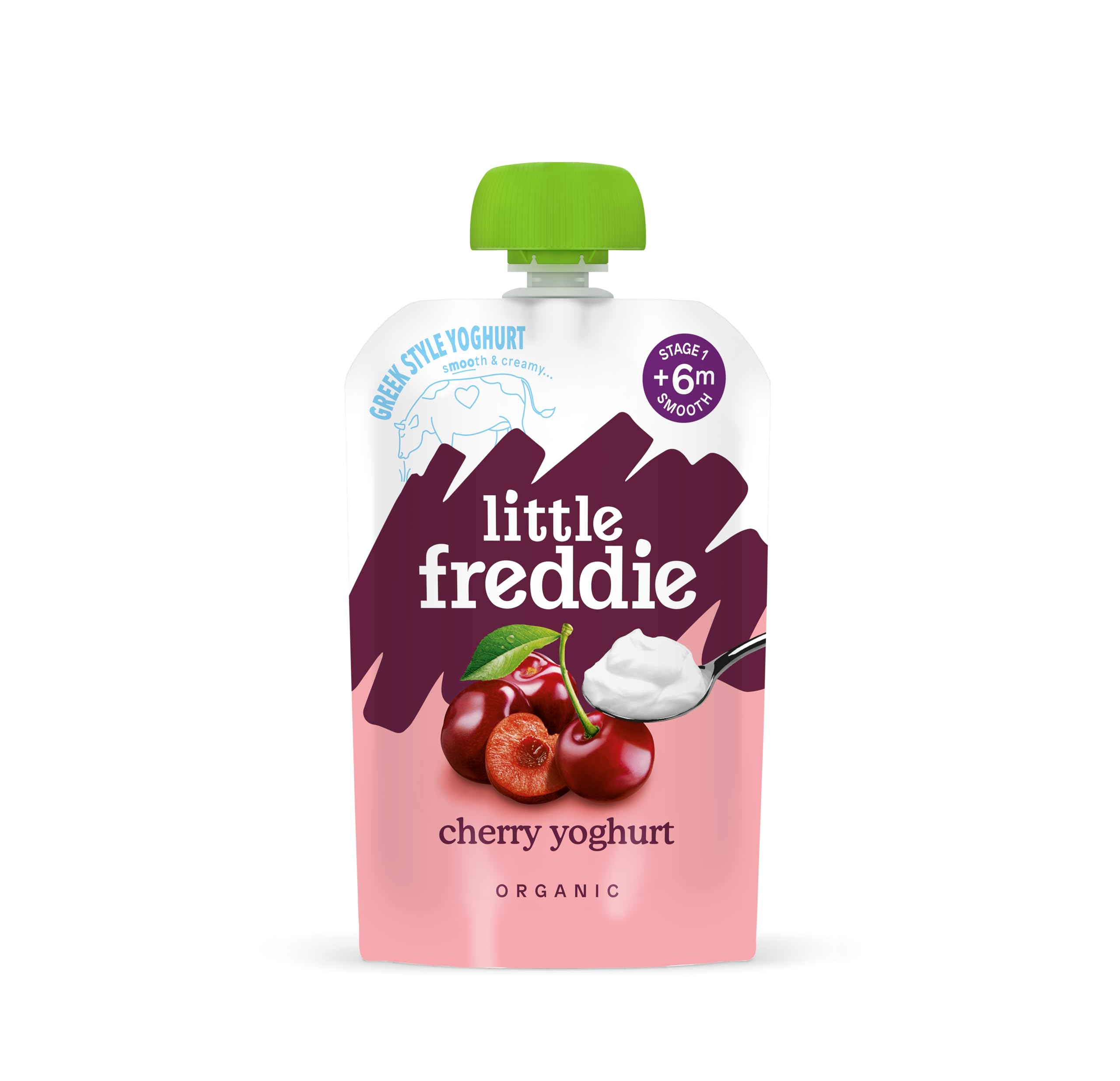 Little Freddie Organic Luscious Cherry Greek Style Yoghurt, 100g, 6+ months