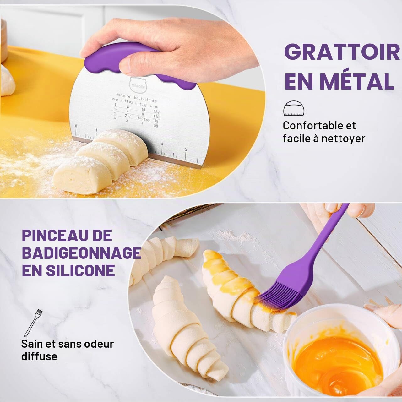 16 Pièces Banneton Pour Painm, Fouet à Pâte, Lame à Pain