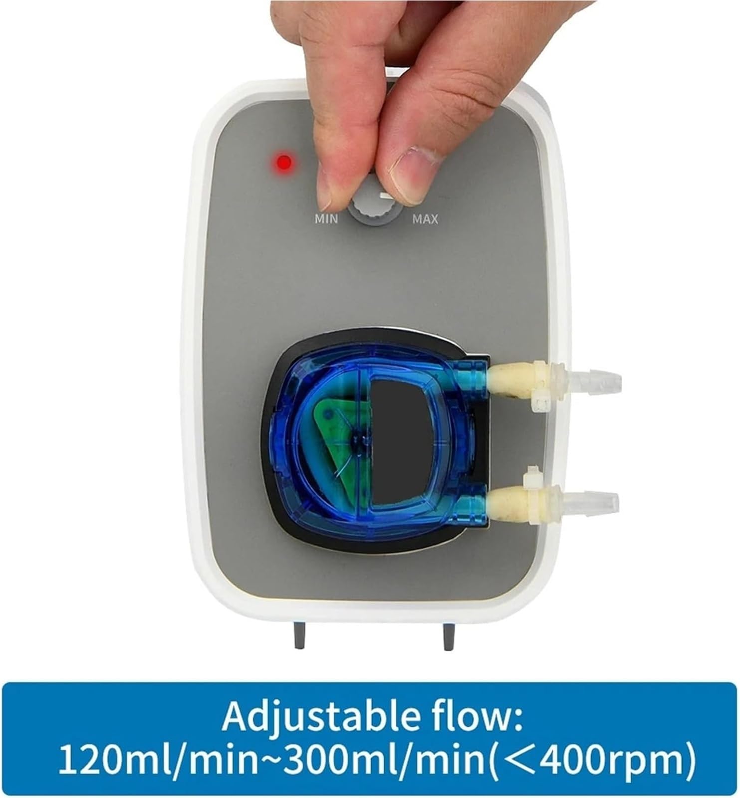 Abwasserpumpe 300 ml/min KCPA300, Schlauchpumpe mit niedrigem Durchfluss, 24-V-Gleichstrommotor, 4 mm x 7,2, einstellbares Zahnrad, Dosieranlage for Labore(Us)
