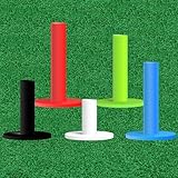 Golf-Gummi-Tees, Driving Range, gemischte Größe, Farbe, 5, 10 Stück, Premium-Golftee, Übungstraining, lang, kurz, professionell, langlebig, tragbar (5 Pcs-Rot/Blau/Grün/Schwarz/Weiß)