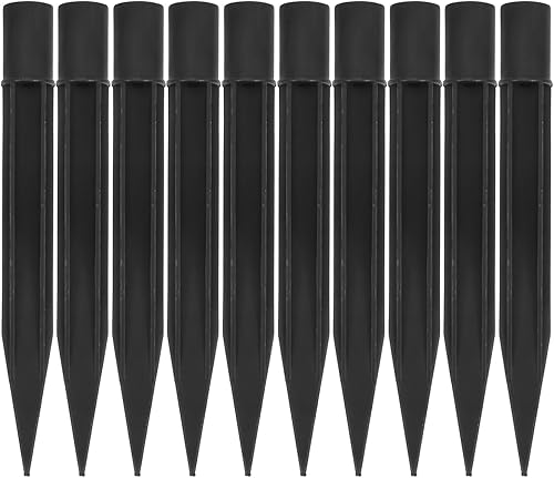 Miniatura 1 de 10 estacas de plástico para tierra, luces solares de antorcha, repuesto de enchufe de estaca para luz de césped de jardín, adecuado para 0.63