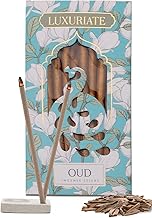 LUXURIATE Premium Bambooless Dhoop Stick Oudh Oud (20 Sticks) Dhoopbatti for Home | Natural Organic Long Lasting Incense Agarbatti for Pooja Prayer Non-Toxic