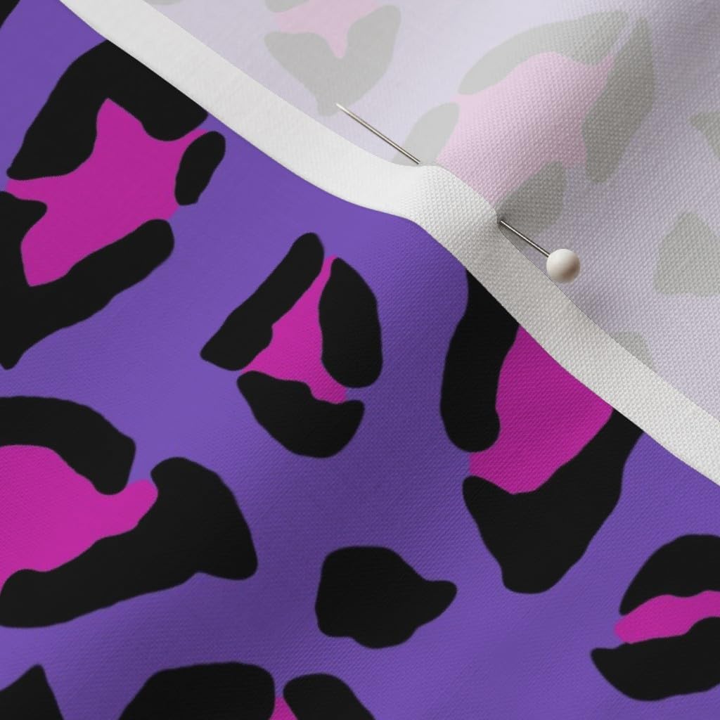 Spoonflower Fabric - Leopard Print Hot Pink Purple Printed on Petal Signature Cotton Fabric by The Yard - Sewing Quilting Apparel Crafts Decor