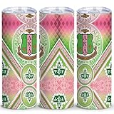 TSLOVER Aka Sorority Gifts - Vaso delgado aislado al vacío de 20 onzas con tapa, regalos de hermandad 1908, regalos de fiesta para mujeres