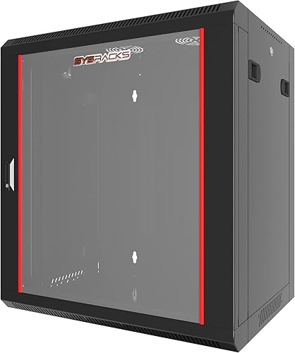 Miniatura 4 de Gabinete de montaje en pared para servidores, gabinete de computadora con bloqueo, gabinete de red para seguridad electrónica, audio, video y equipo