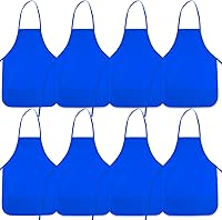 Vista 20 de Delantales de Pintura para Niños 12 Piezas 12 Colores Delantal de Arte Infantil con 2 Bolsillos Espaciosos Delantales para Niños para Actividades