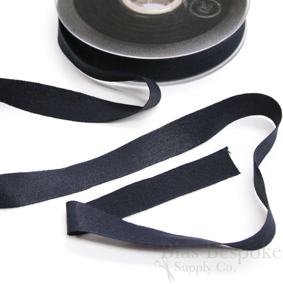 Juno Innovative Seam Binding Tape in Black, 20 Meter Roll, Made in Italy