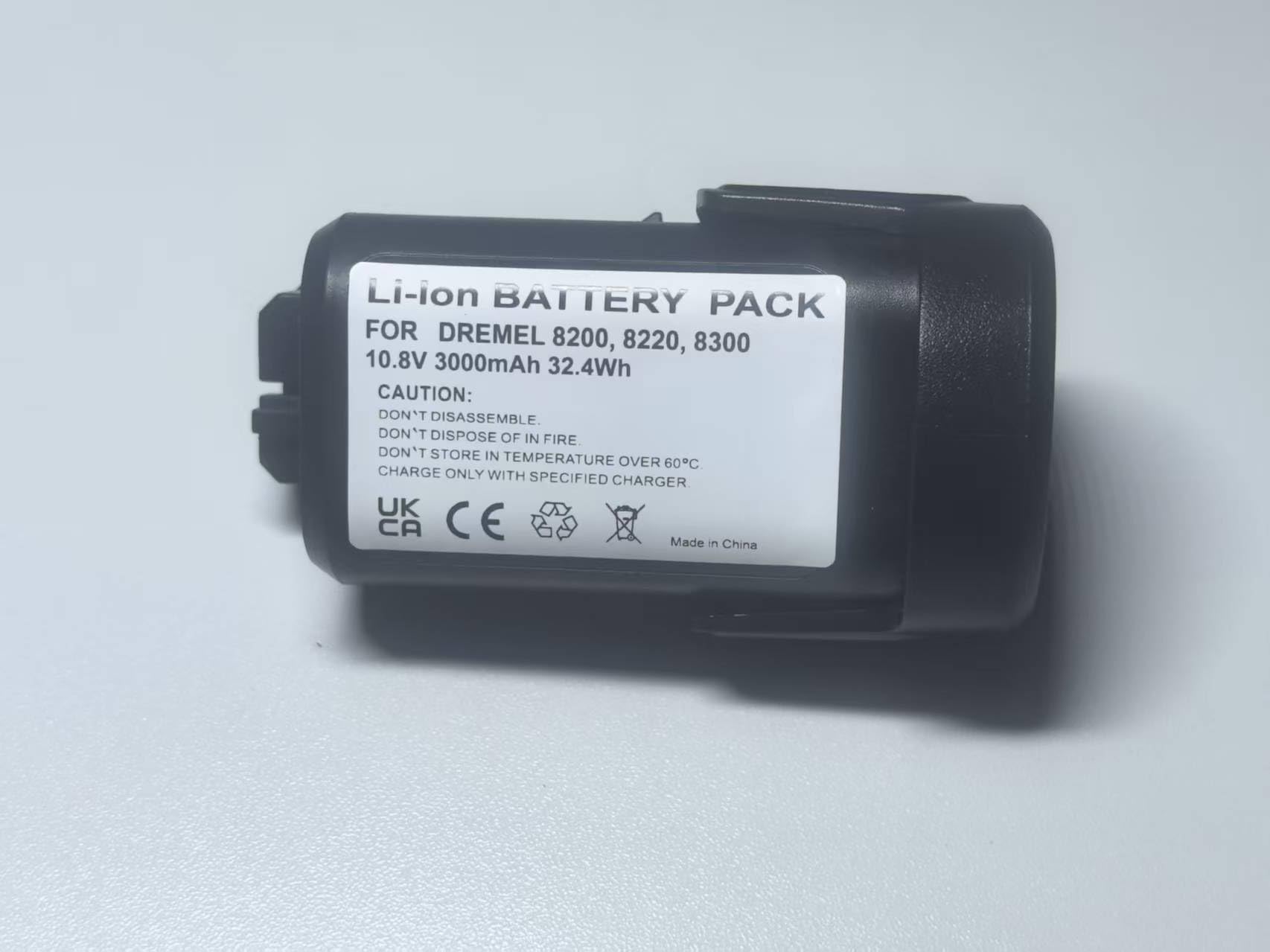 Batería de repuesto de iones de litio de 10,8 V y 3000 mAh para Dremel 8200 8220 8300