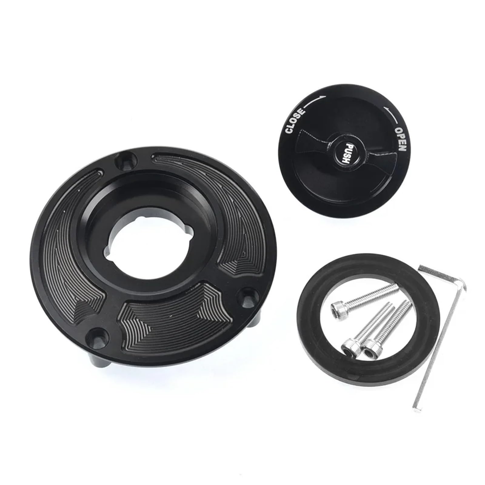 Korek wlewu paliwa do motocykla Pasuje do Yamaha FZ6 FZ6R FZ1 R1 R6 R6S CNC pokrywa zbiornika paliwa gazowe aluminium Keyless akcesoria motocyklowe(Sliver Red)
