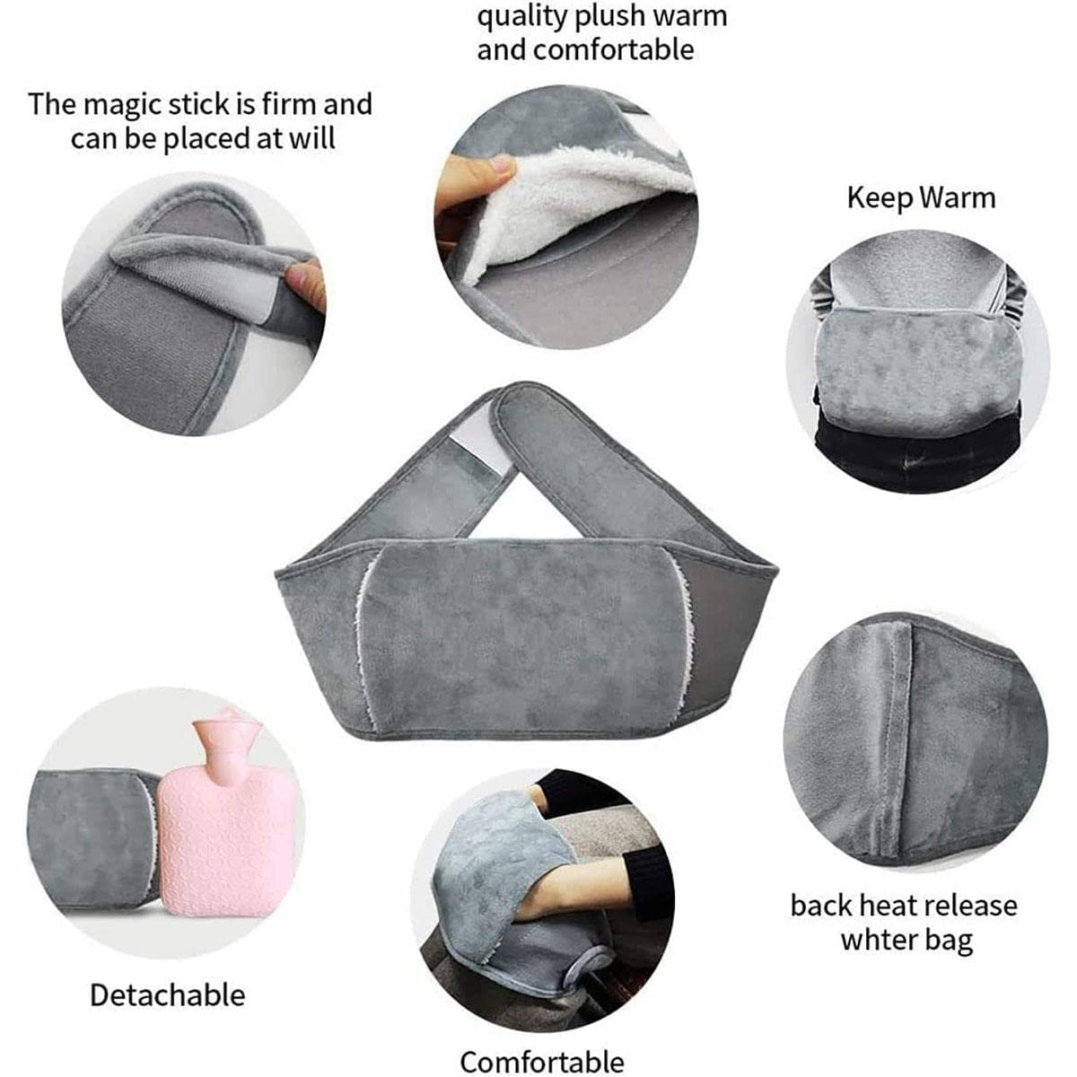 Borsa dell'Acqua Calda da 1000 ml con Coperchio in Vita Borsa per Acqua Calda Portatile Riutilizzabile Sollievo dal Dolore Scaldino Invernale per Addome Spalla-D,Australia