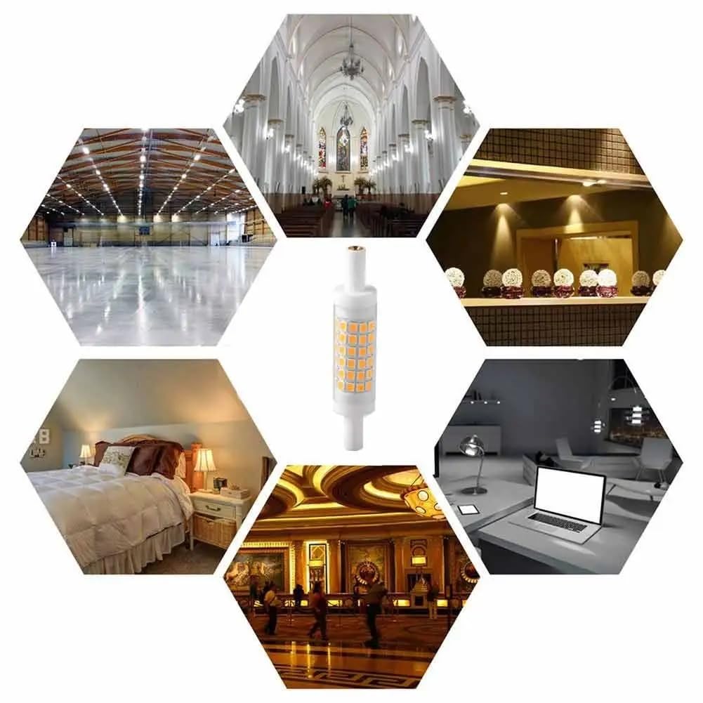 Żarówka, żarówka LED R7S 78 mm 5 W, ściemnialna, oświetlenie 360°, halogenowe żarówki zastępcze R7S 50 W, liniowe reflektory J78 z podwójnym zakończeniem do lamp sufitowy