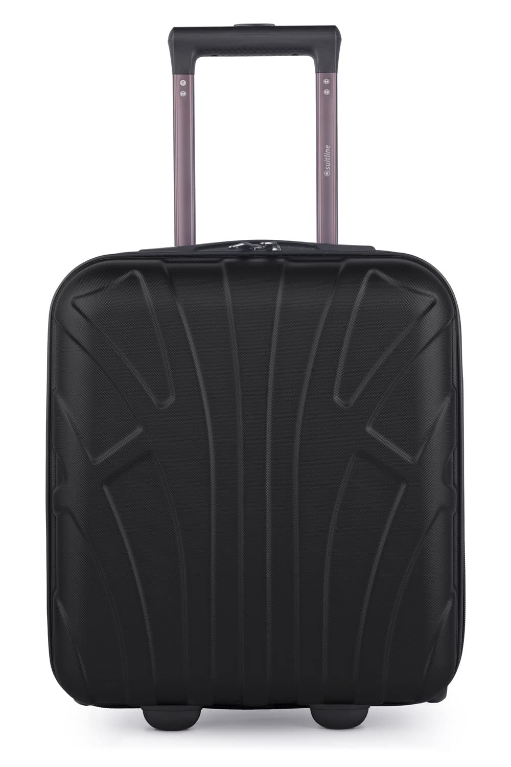 SUITLINE Trolley cabina underseat 45 x 36 x 20 cm ABS rigido 30 L con 2 ruote manico telescopico piccolo bagaglio a mano, nero