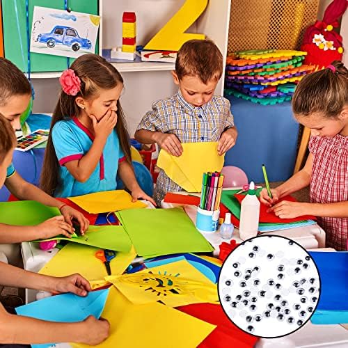 Jomnvo 600 Pieces Round Wiggle Googly Eyes Self Adhesive Googly Eyes DIY Scrapbooking Crafts (0.5cm)