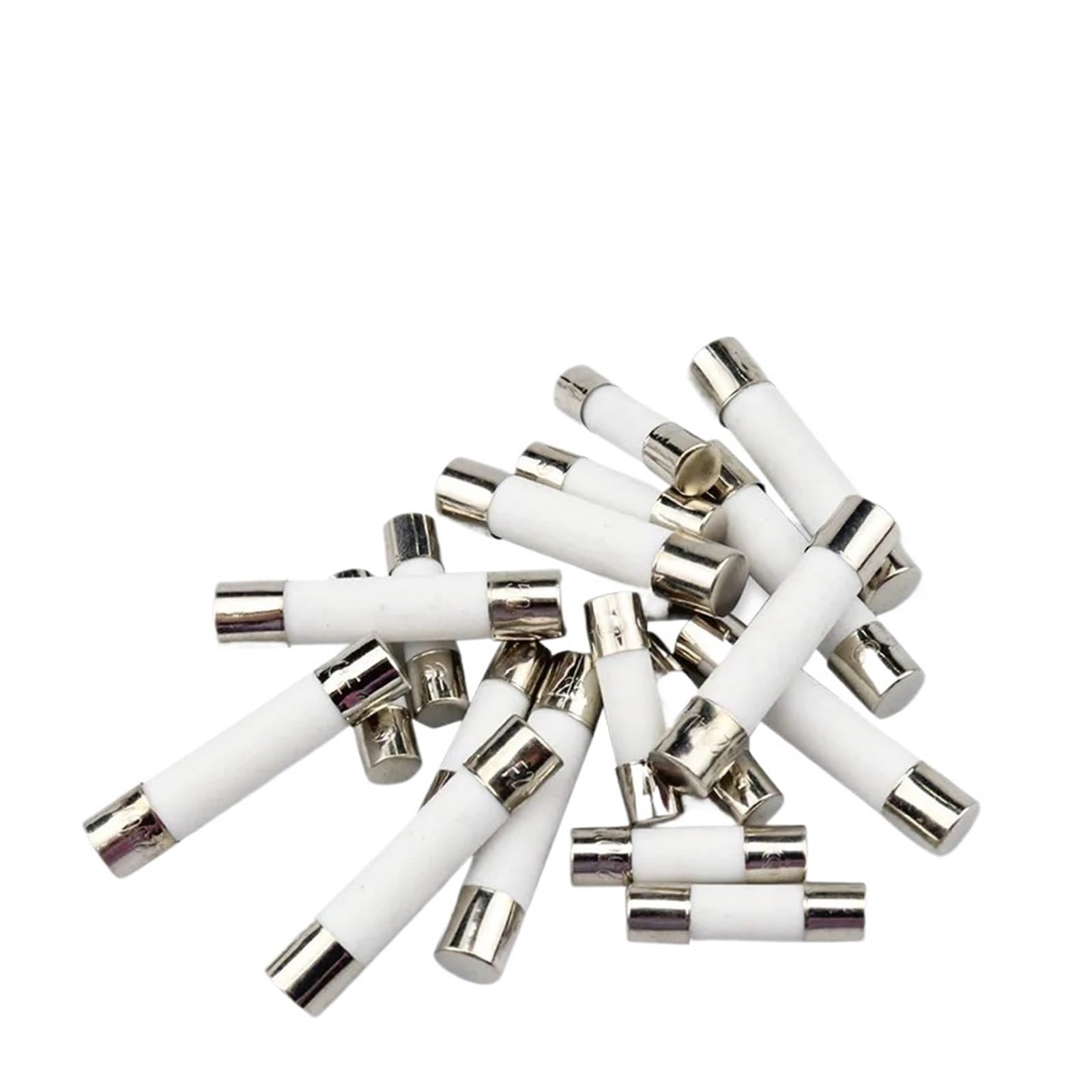 Bezpiecznik rurowy ceramiczny, Zestaw 10 bezpieczników ceramicznych szybkowydmuchowych 5x20mm 6x30mm 250V 0,1-30A(6x30mm,15A)