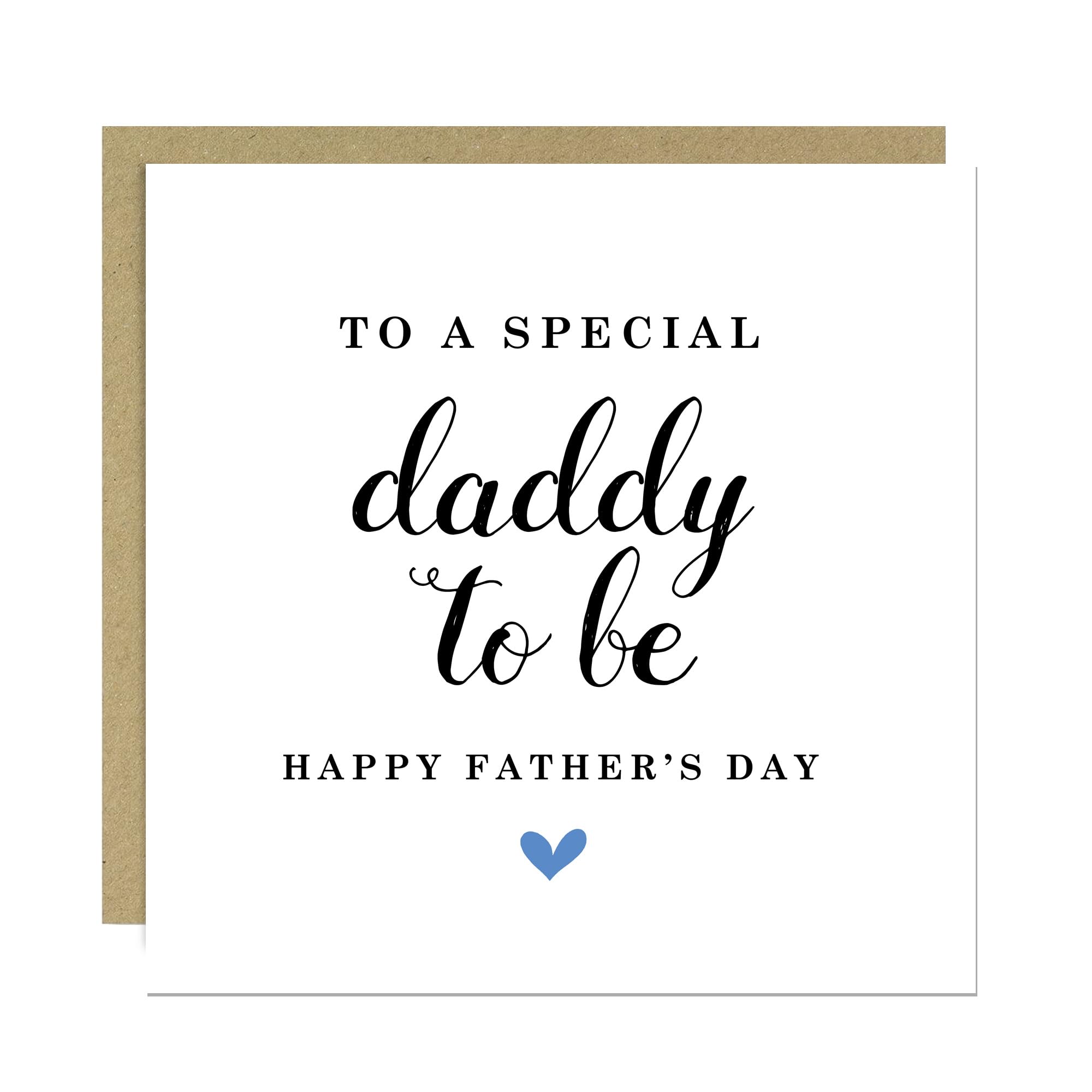 RED OCEAN Daddy To Be Father's Day Card For New Dad Newborn Fathers Day Card For Daddy 145x145mm With Kraft Envelope Dad To Be