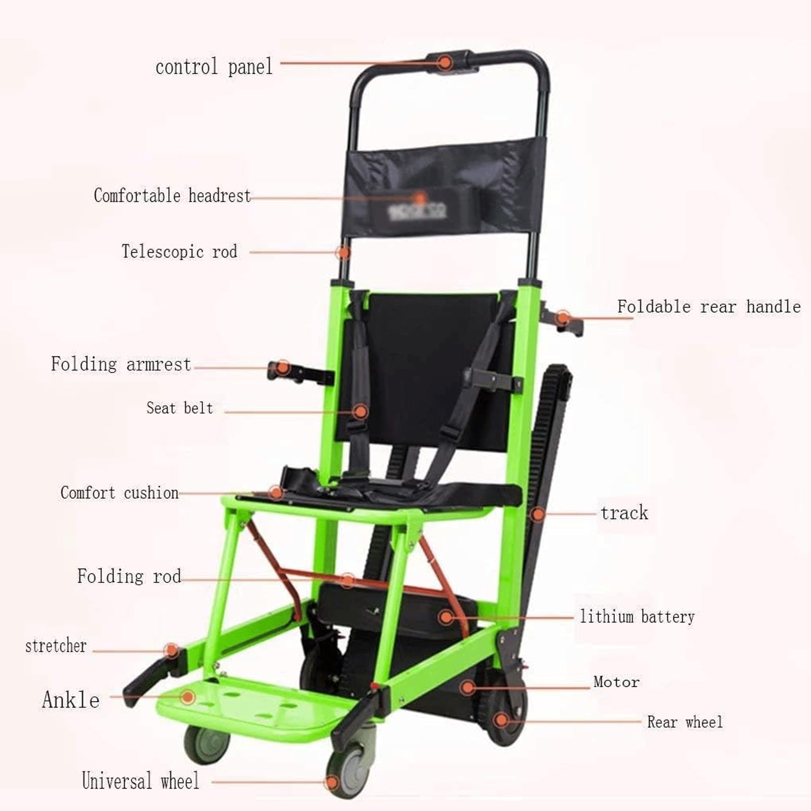 Máquinas de desplazamiento Luz Plegable Potencia Compacta Eléctrica Exterior Cómodo Móvil Silla de Ruedas Actividades Adecuado para Personas con Movilidad Reducida