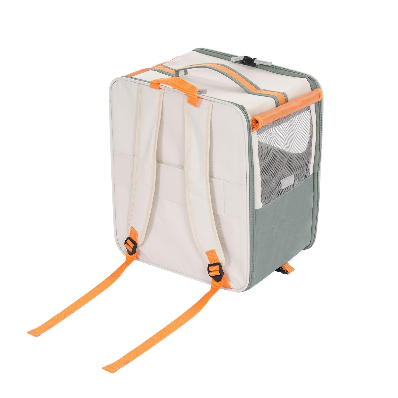 Katzentransportbox für Katzen bis 12.5kg, Tiertransporter mit Rollen, Haustier Tragetasche Rucksack mit Rädern, Transportbox Katze für Spaziergänge, Camping