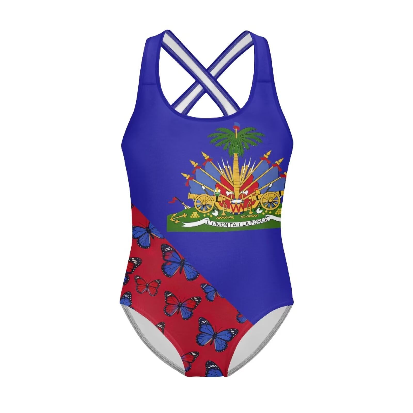 Xpyiqun Swimsuit for Girls One Piece Bathing Suits Size 5-14 Sleeveless Swimwear Cross Shoulder Strap Swimming Wear