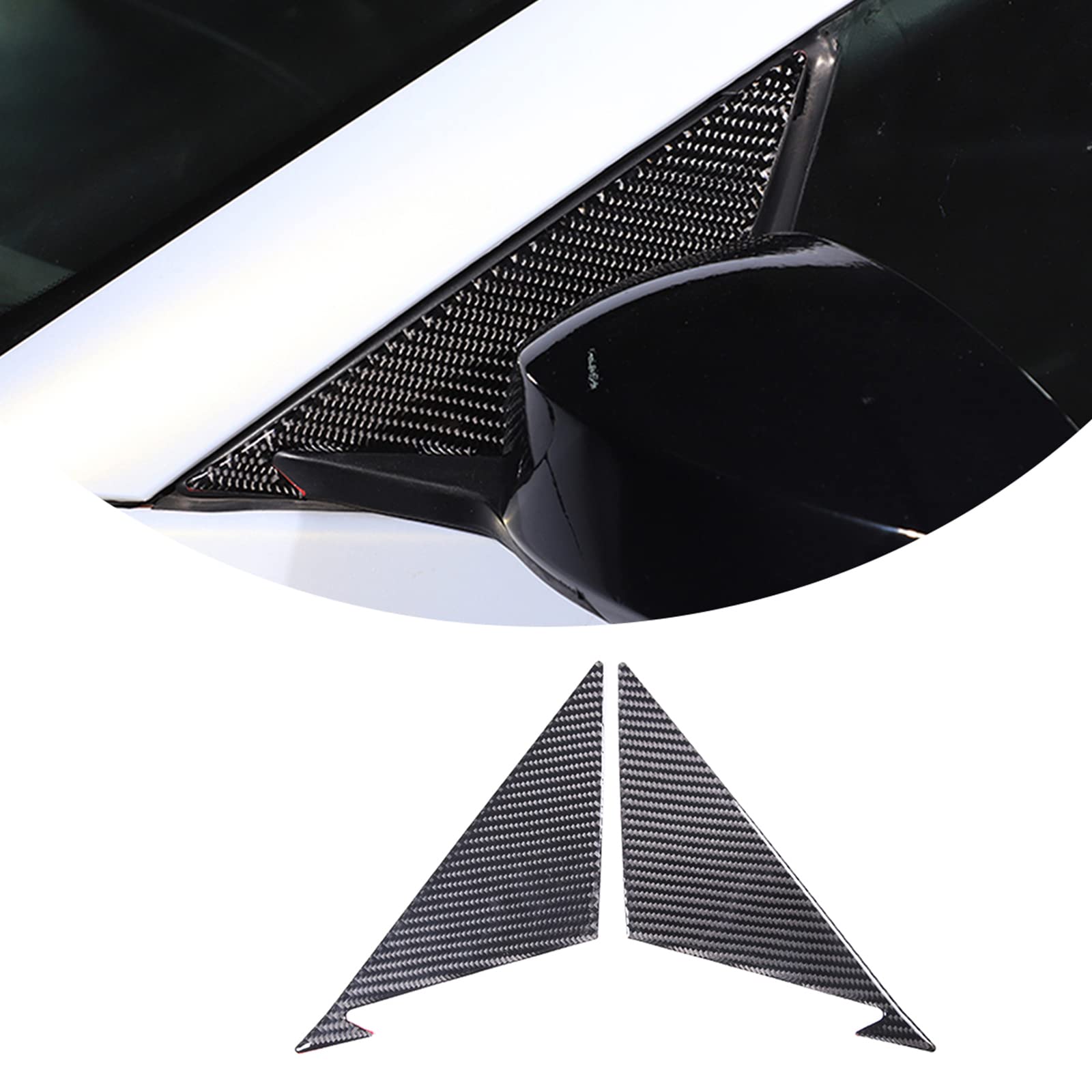 Carbon Fiber Side Mirror Base A-pillar Cover Trim Sticker For Nissan 350Z 03-09 Carbon Fiber Side Mirror Base A-pillar Cover Trim Sticker For Nissan 350Z 03-09