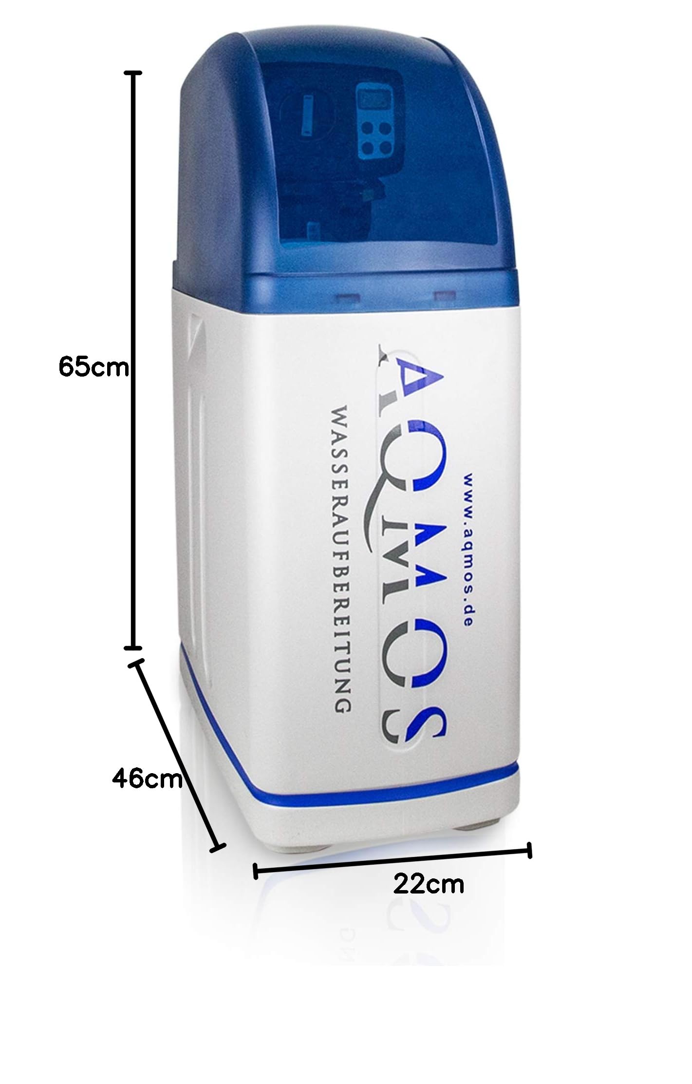 Aqmos R2D2-32 Wasserenthärtungsanlage mit Anschlussset 1" und Montageblock 1" | Wasserenthärtungsanlage für Haushalte bis zu 3 Personen | Entkalkungsanlage Antikalkanlage Entkalker für weiches Wasser