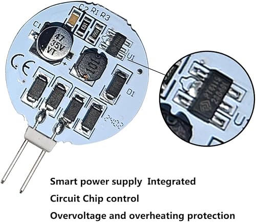 Miniatura 3 de G4 24-2835 SMD LED Bombilla Lámpara Super Brillante Blanco Frío Rv Cámper Gabinete Cámper Luz CADC12v-24v Paquete de 6