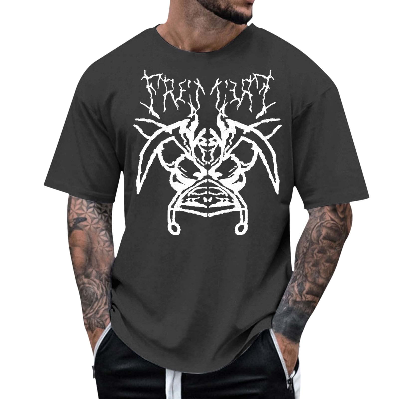 OCCOKONew Team Men's Casual Short Sleeve Letter Print Crew Neck T-Shirt