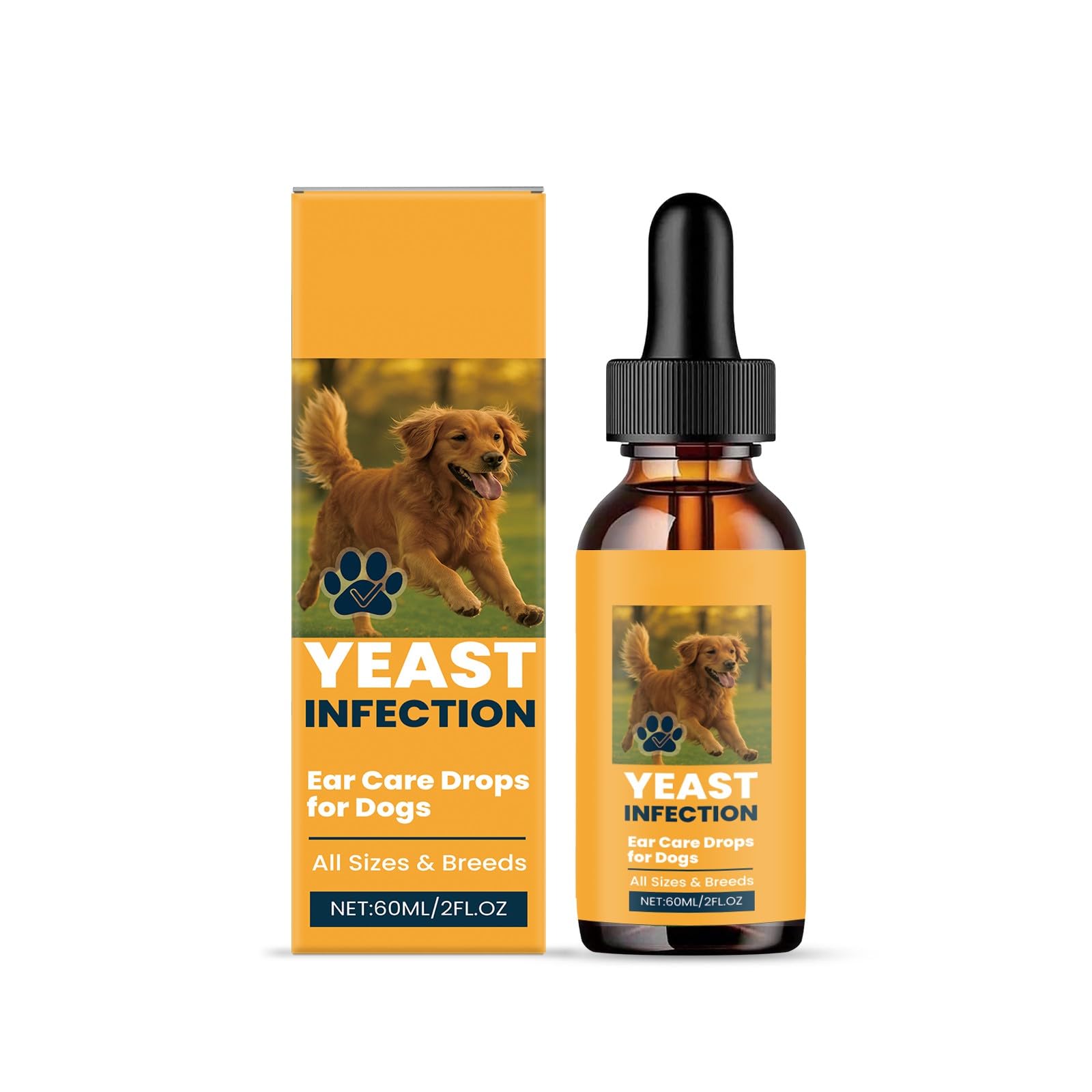Natural Yeast for Dogs,Supports Itch,Inflammation,Allergy & More,Dog Ear,Itch for Dogs,Ear for Dog RmG441 (Orange, One Size)