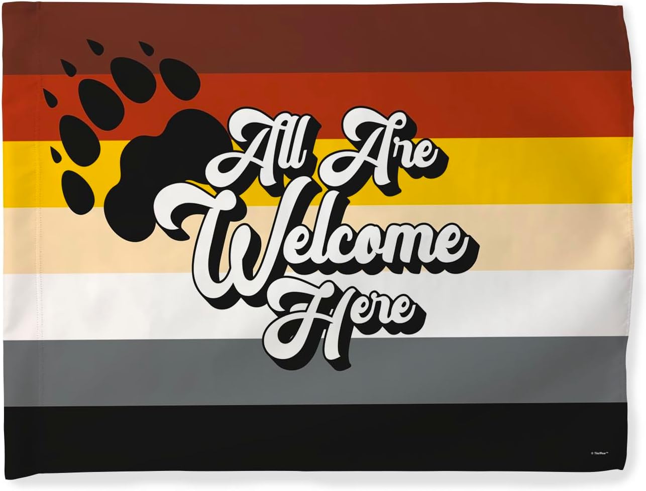 ThisWear Gay Bear Pride Gay Bear Flag All are Welcome Here Gay Bear Gifts Double Sided 28x40 House Flag