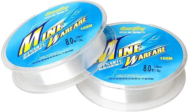 2 Roll Monofilament Fishing Line, 8.0 Spool 100 Meters Clear Strong Fishing Wire Abrasion Resistant Nylon Thread for Fish Hanging Crafts