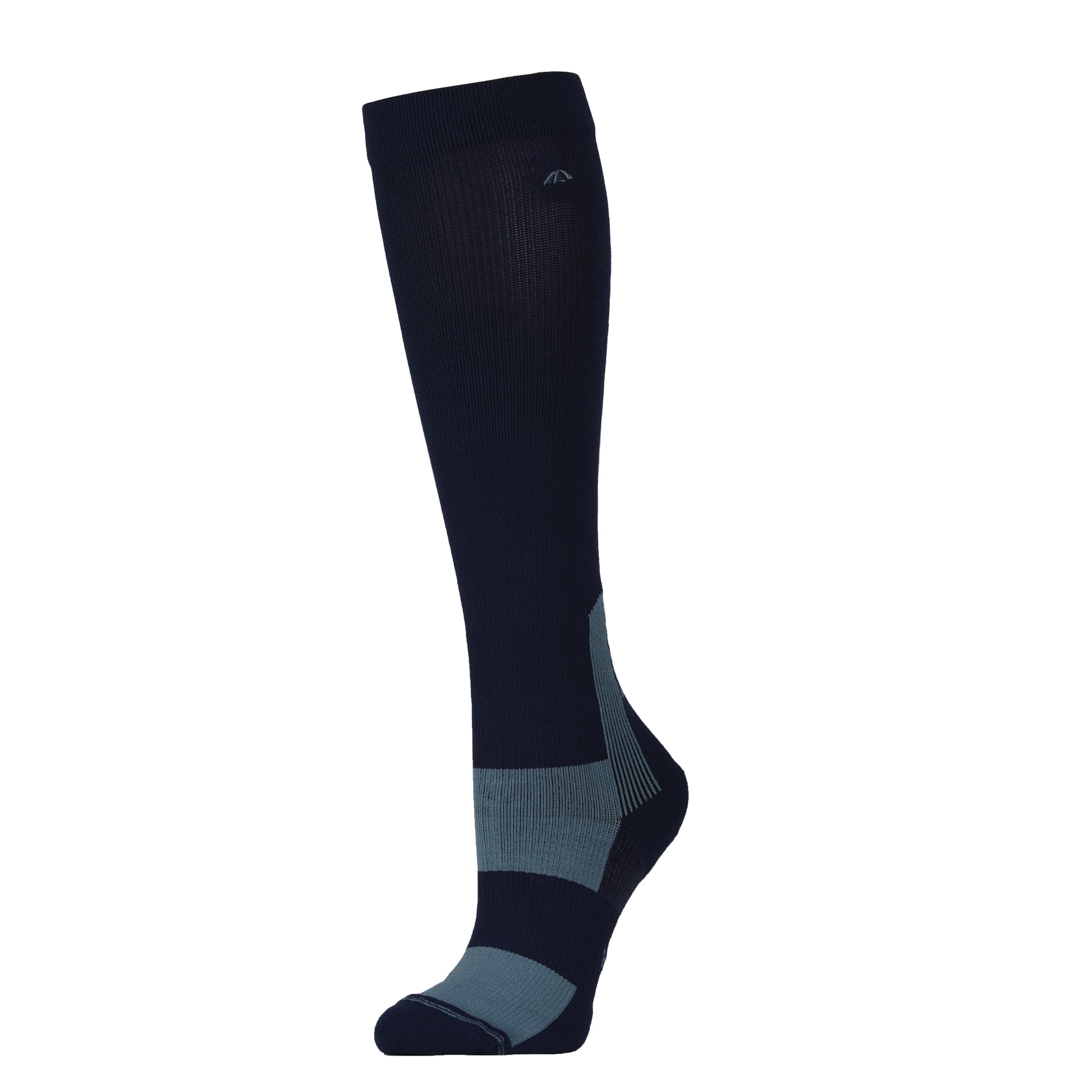 WeatherBeeta Performance Knee Length Riding Sock, Navy/Slate Blue, Adults Large