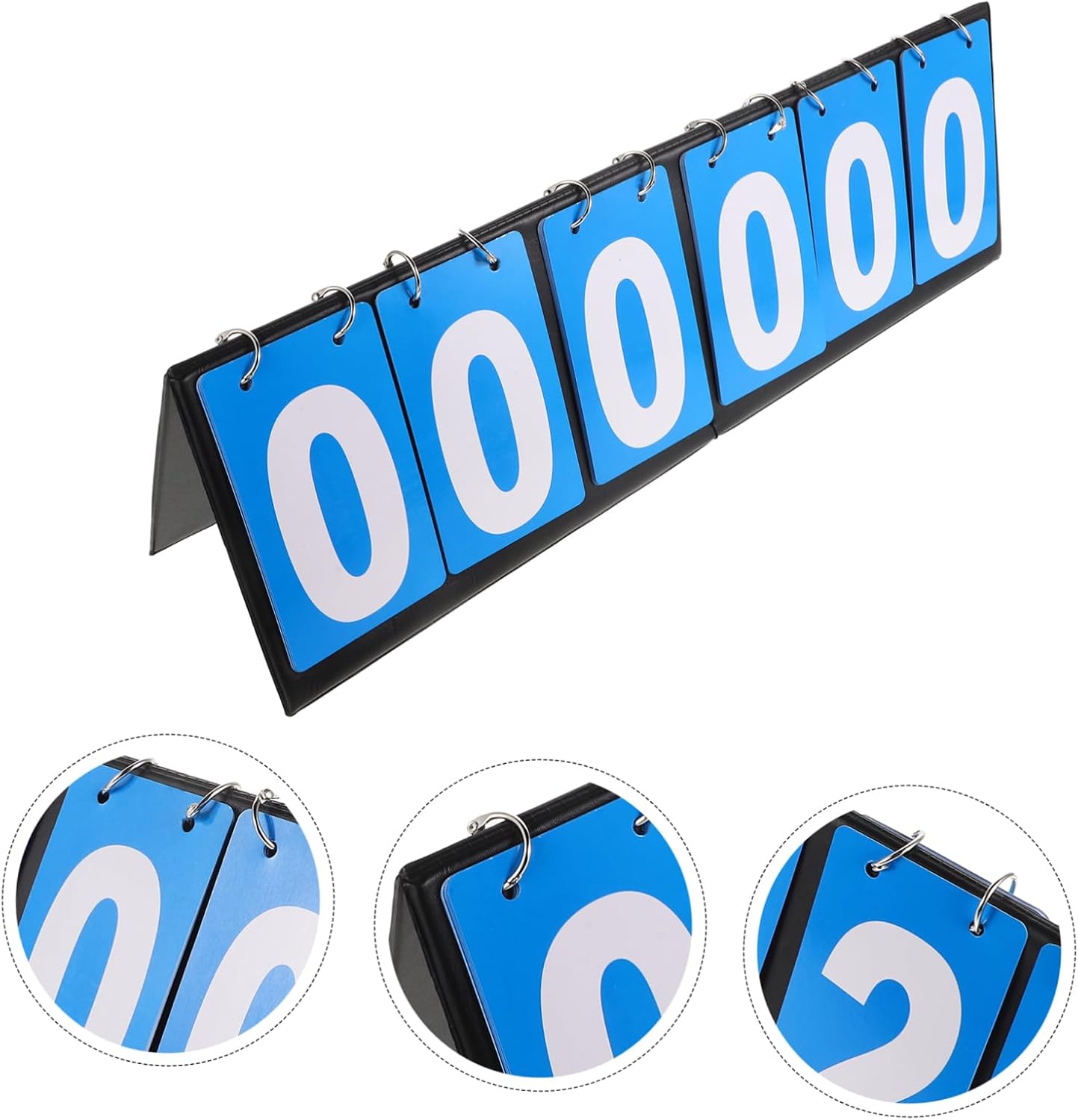 KOMBIUDA Table Tennis Scoreboard Multi-Function Flipping Scorekeeper for Basketball Volleyball and More Six- Design for Visibility Sports Events